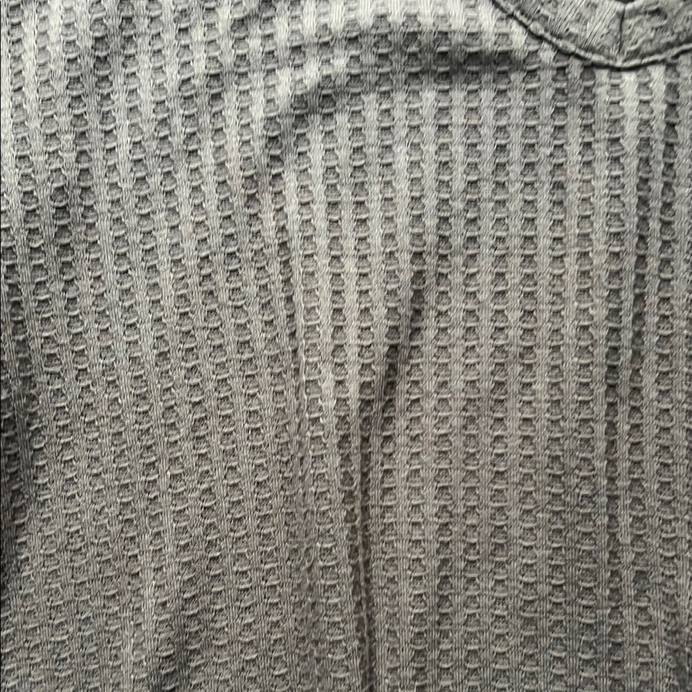 Chaser Womens Brown Waffle Knit V-Neck Long Sleeve Thermal Top XL - Picture 3 of 4